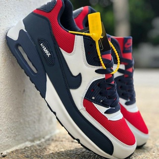 NIKE5899 Air Max 90 Air Cushion Soft Contrast Fashion Retro Sports Shoes Same Style for Men and Women Simplicity Fitness Shoes Training Shoes