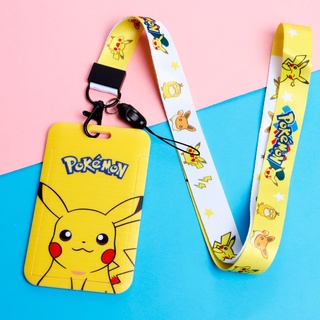 Pikachu Pokemon Cordón Titular De La Tarjeta De Identificación Con Correas Retráctiles Para Niños (2)