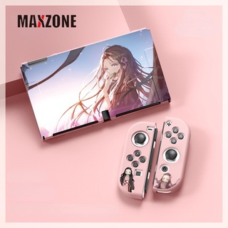MAXZONE Cartoon Demon Slayer Case 2021 new switch oled frosted protective cover NS oled split TPU color case