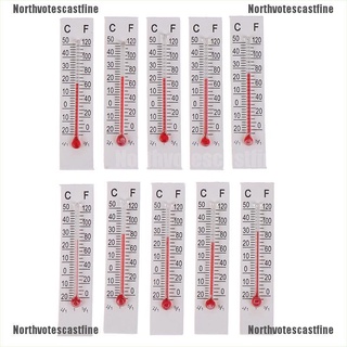 northvotescastfine - termómetro de papel en miniatura (10 unidades, 5 cm x 1,1 cm, interior, 20-50 celsius nvcf)