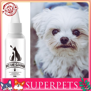 superpets Pet Cat Dog Mites Remove Kitten Puppy Ear Drop Canal Cleaner Skin Health Care