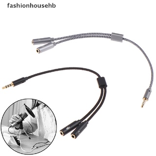 fashionhousehb 3.5mm divisor de auriculares adaptador de auriculares 1 macho a 2 hembra jack micrófono y divisor venta caliente