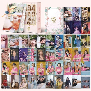 CLYSMABLE 54pcs/set Korean Popular TWICE Small Card Album LOMO Card Photocards Photo Poster Collection DIY Total Lomo Card 2022 O+T=<3/Multicolor