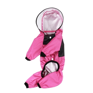 All-inclusive Pet Clothing All Seasons Universal Raincoat Four-legged Transparent Hat PU Waterproof and Windproof Pet Fashion Rain Clothing Material Is Soft and Comfortable