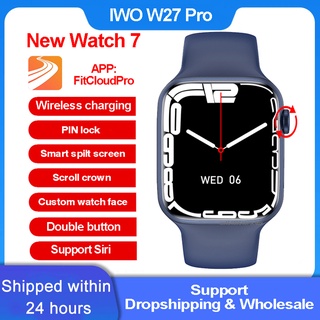iwo 14 w27pro Serie 7 nfc 1.81 Pulgadas Personalizado Reloj Inteligente Cara Impermeable bluetooth Llamada compatible