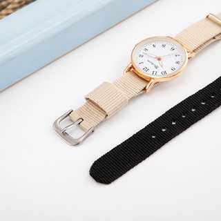 Estilo coreano reloj femenino estudiante Simple pareja personalidad Correa tejida reloj luminoso impermeable estilo Mori lindo reloj refrescante (8)