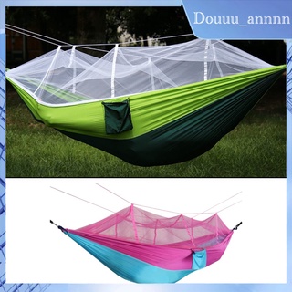 [precio De púas]Hammock acampar con mosquitero Parachute Hammock Redes De Hanging con Cintas De árbol De Cama carpa Para exteriores