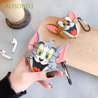 ALISOND1 for Airpods pro Cat&Mouse Design Earphone Cases with Keyring Mouse Airpods Cover Tom&Jerry Airpods Cover Cartoon Character Cute Airpods Case Protective Case for Airpods 1 2 Airpods Accessories Cat Airpods Cover/Multicolor