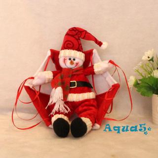 Árbol de navidad colgante decorativo paracaídas muñeco de nieve Santa Claus adorno (7)