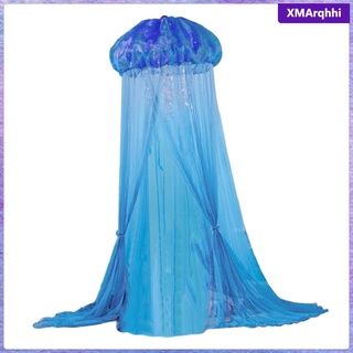 lindo bebé domo cama canopy mosquitera cuna gasa cortina colgante decoración azul