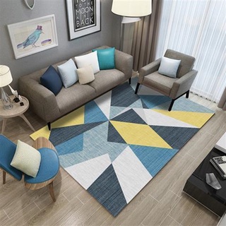 Alfombra moderna Simple Ins estilo nórdico alfombra mesa de café dormitorio gran área piso alfombra sala de estar