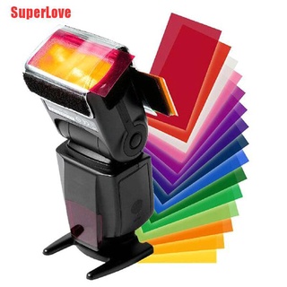 superlove 12 filtros de gel de color flash speedlite para cámara dslr canon nikon sony yongnuo