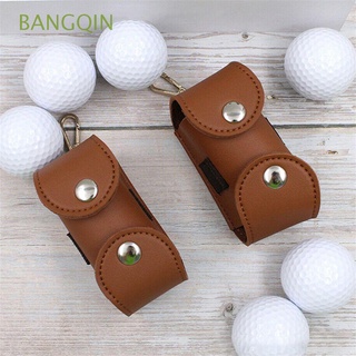 BANGQIN Durable Golf Ball Holder Leather Waist Pouch Container Portable Sports Accessory Outdoor Waist Bags for Golf Balls Storage Bag Golf Tee Bag