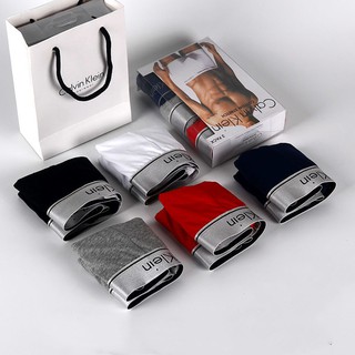 Oferta de tiempo!! 3pc+caja Calvin Klein ropa interior de hombre tela de algodón transpirable troncos