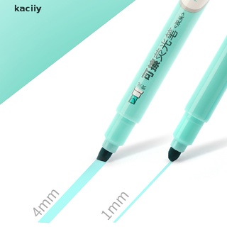 kaciiy 6 colores borrables resaltadores pastel marcadores de doble punta fluorescente pluma papelería co (1)