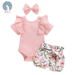 Eeooh Conjunto de ropa interior Floral y pantalones cortos Para bebés/niña/fiesta diaria (3)