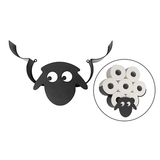 [Pet World] soporte de papel de diseño de cabeza de oveja, 7 rollos de papel higiénico, decoración de baño para inodoro, cocina, baño (1)