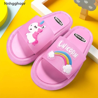 [nnhgghopr] zapatillas luminosas unicornio niños niña parte inferior antideslizante rosa azul chanclas venta caliente