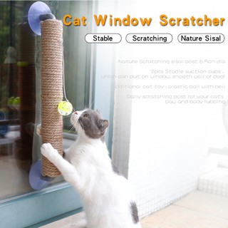 poste de rascador montado en la pared con bola colgante juguete rascador gato escalada juguete para gatos jugando solo