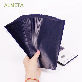 ALMETA Blue Carbon Paper Carbon Finance Stationery Office 48K Thin Kind Double-Sided 50PCS