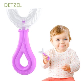 detzel bebé en forma de u cepillo de dientes saludable limpiador de dientes niños cepillo de dientes de silicona suave cerdas de entrenamiento cepillos de dientes manual niños de mano bebé niños cuidado oral