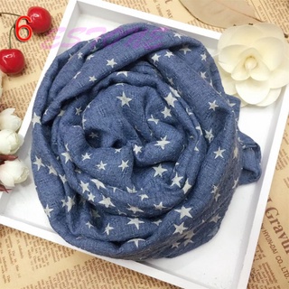 fing navidad fibra de algodón grande chal niño envoltura chica pentagrama estrellas bufanda seda bufanda (2)