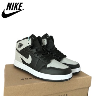Nike1265 Air Jordan Shadow gris alta parte superior zapatos de baloncesto zapatos de la junta de Skateboard zapatos de los hombres y las mujeres del mismo estilo