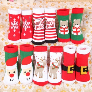 PERRINS Calcetines Suaves De Navidad Medio Tubo Medias De Invierno Bebé Niños Niñas Engrosamiento Algodón/Multicolor (9)