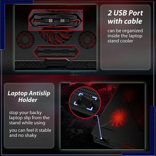 Em estoque Gaming Laptop enfriador Universal Cinco Portas USB enfriamiento Pad Suporte