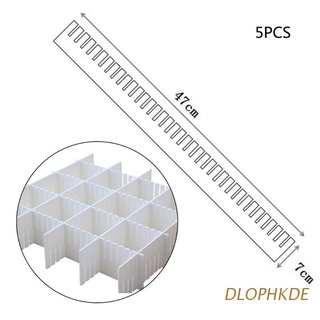 separadores de cajones dlophkde, organizadores de divisores de cajones, 5 piezas, cuadrícula de plástico ajustable