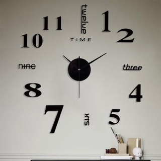 Kiimii - reloj silencioso de pared (3D, espejo, decoración de oficina)