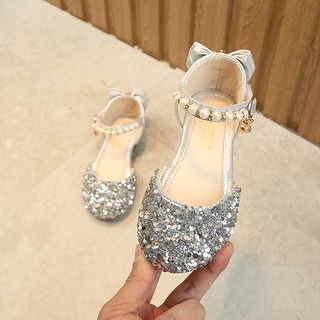 Sgirl princesa zapatos niñas moda cristal cuero solo zapatos de fiesta zapato