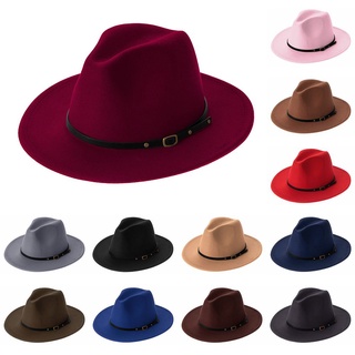 PANAMA barling vintage outback sombrero hombres y mujeres sombrero de vaquero fieltro fedora sombreros moda con hebilla de cinturón ala ancha otoño invierno panamá jazz sombrero (6)