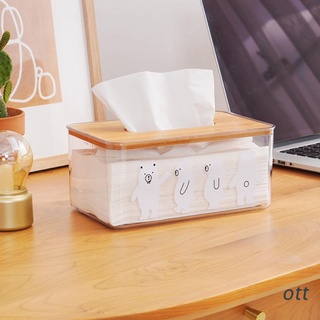 ott. Multiple Function Practical and Transparent Tissue Boxes Can Put Napkins In