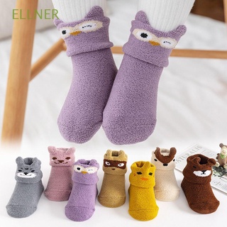 ELLNER 1-3 Years old Baby Socks Infant Anti-slip Sole Newborn Floor Socks Keep Warm Cute Toddler Cotton Soft Girls Cartoon