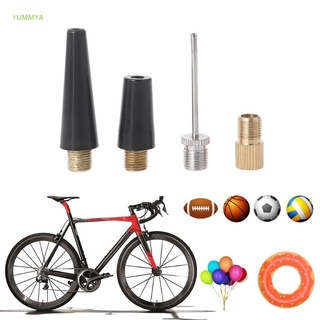 Yummya 4 piezas bomba de bola conjunto de agujas inflador Kit de boquilla de aguja adaptador de bicicletas inflador de neumáticos bomba de aire compresor