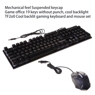 sed tf200 gaming teclado mecánico ratón conjunto arco iris retroiluminado mezcla teclado retroiluminado 104 teclas anti-ghosting para gamer (9)