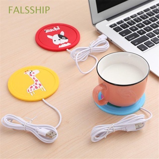 FALSSHIP Tea Coffee Cup Heating Mat USB Power Suply Heating Coaster Cup Holder Office Warmer Pad Insulation Coaster Silicone Kitchen Tools Mug Heater (1)