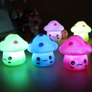 Hot LED 7 Colors Changing Night Light Mushroom Lamp Childs Home Party Decor