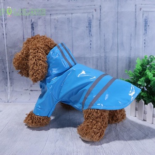 Impermeable para mascotas, rayas reflectantes, impermeables, para cachorro, perro, ropa de lluvia con capucha