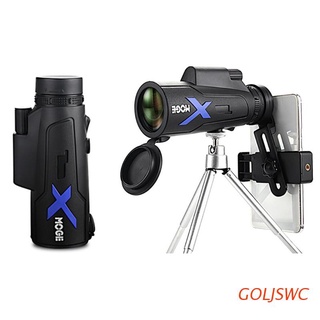 goljswc 50x60 potente monocular de mano telescopio de visión nocturna para caza senderismo camping turismo
