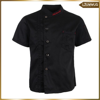 (Ljuwwug) chaqueta/abrigo transpirable De Chef/ligera/Manga corta/cuello De Chef De cocina-5 tamaños Para