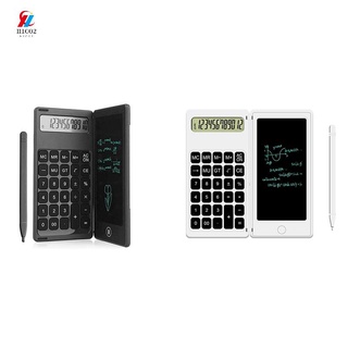calculadora con pantalla lcd de 12 dígitos y tableta de escritura de 6 pulgadas negro