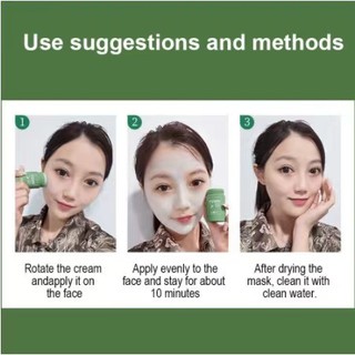 smear tipo máscara de té verde sólido máscara de limpieza de puntos negros poros control de aceite máscara hidratante (7)