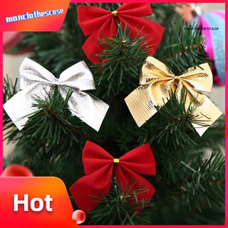 MCC 12Pcs Christmas Decorations Eco-friendly Realiscti Looking Non-woven Fabric Butterfly Bow-knot Hanging Decor for Home