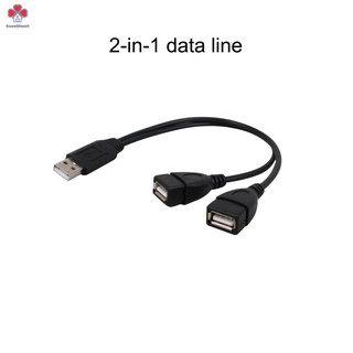 Cable Hub USB macho a doble Dual USB hembra 2 en 1 carga duradera para teléfono móvil