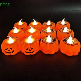 Yifang1 Vela De Terror Colorida Para decoración De fiesta/hogar/calaba De calabaza/luz/lámpara Led Para Halloween
