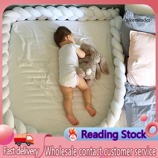Nice_ m cuna anudada de felpa para dormir/cojín infantil/decoración de cuna