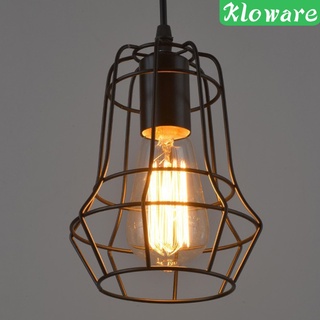 [Kloware] Retro de alambre de hierro jaula colgante de la lámpara de la lámpara colgante lámpara de araña de la sombra negro 1