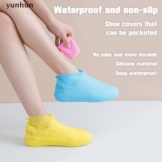 yunhun material de silicona botas de zapatos cubierta impermeable unisex zapatos protectores botas de lluvia.